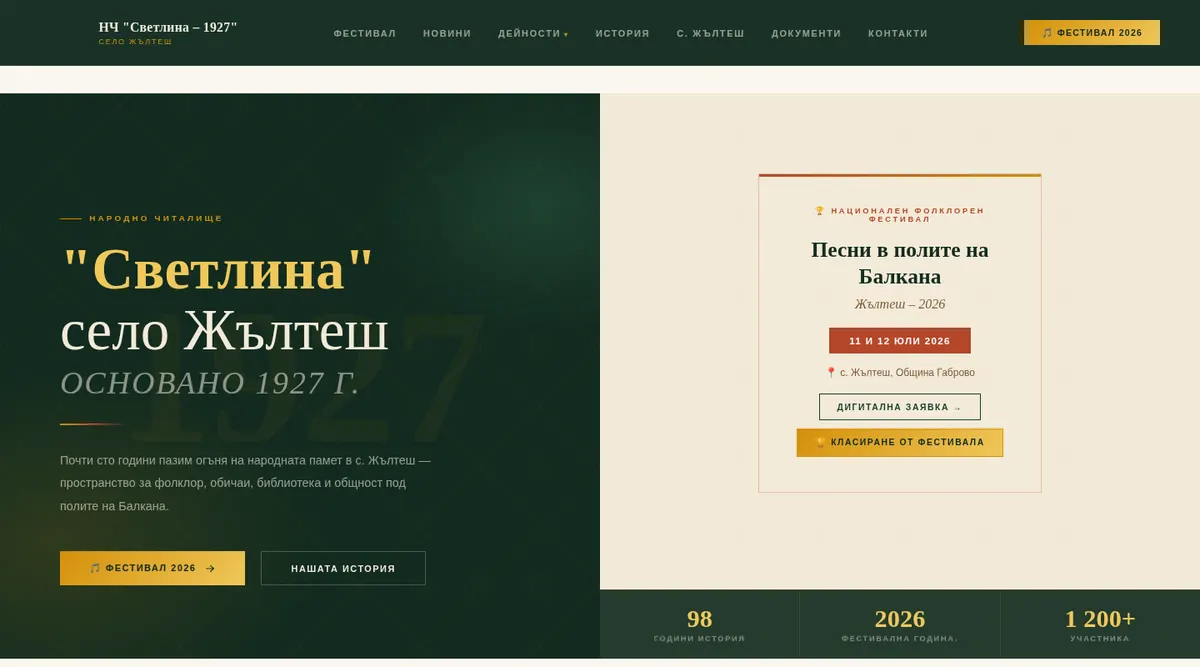 Началната страница на chjaltesh.ucoz.org на компютър